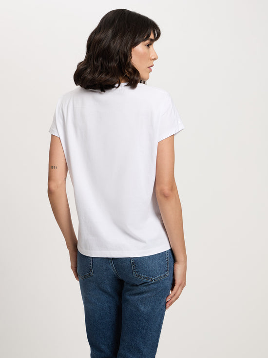 Damen Slim T-Shirt in weiß