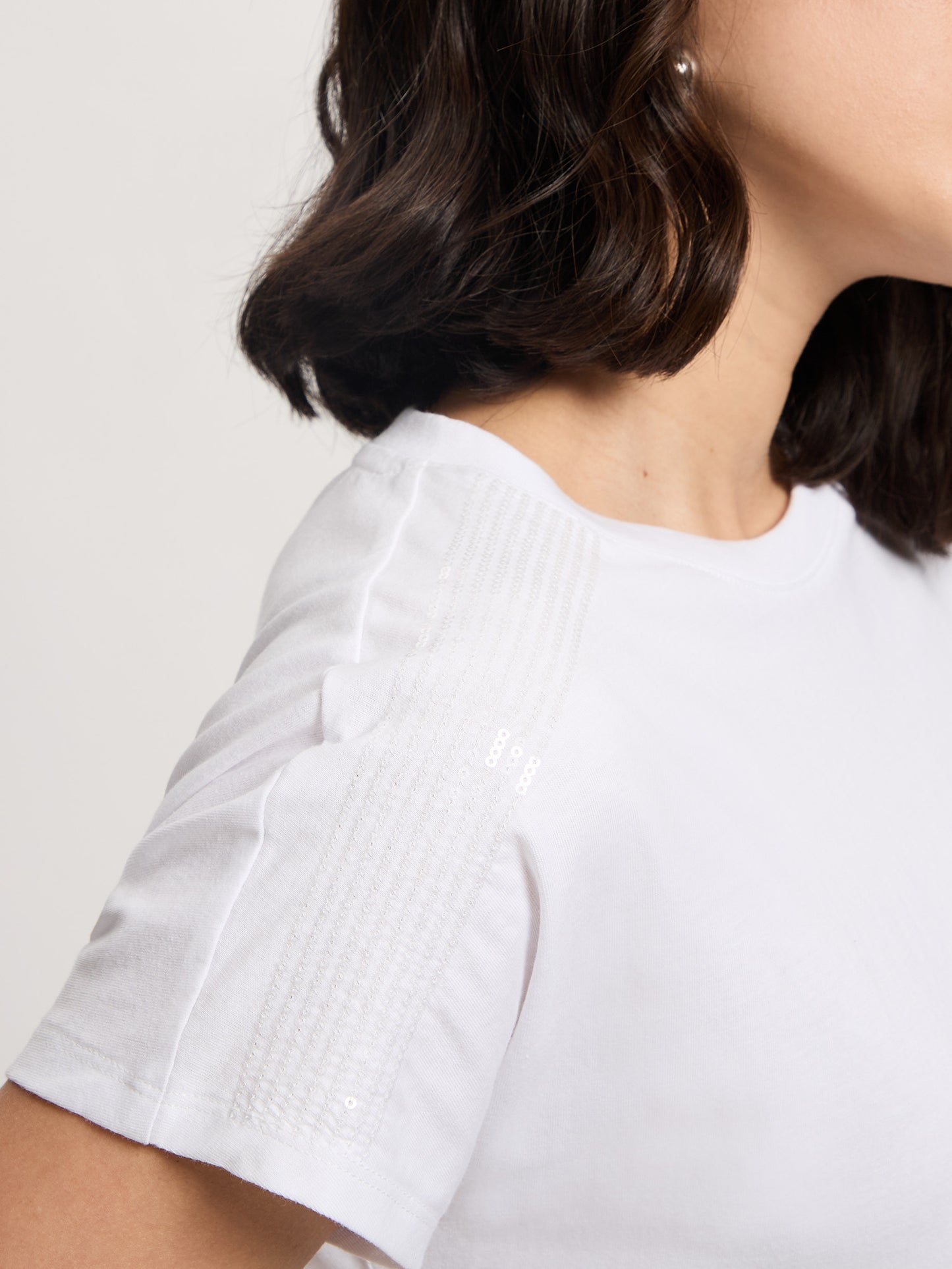 Damen Slim T-Shirt in weiß