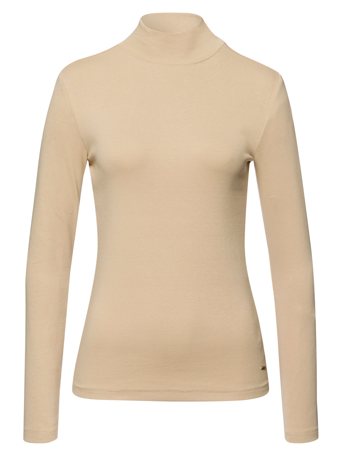 Damen Regular Shirt mit Rollkragen in beige