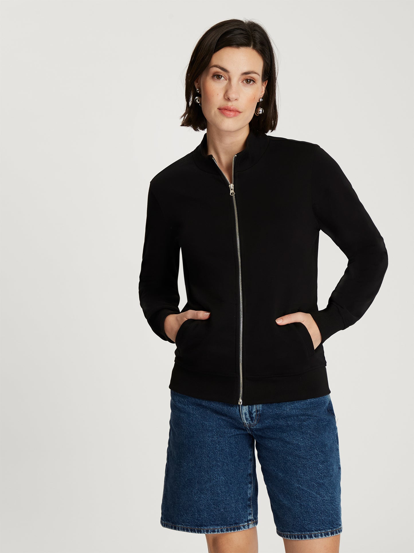 Damen Blouson in schwarz