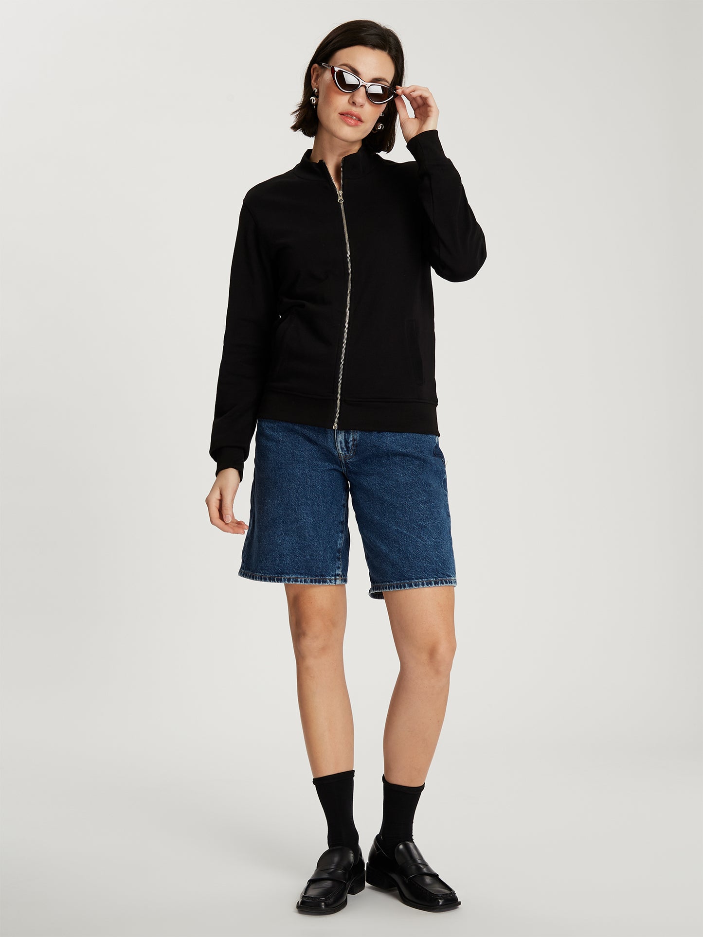 Damen Blouson in schwarz