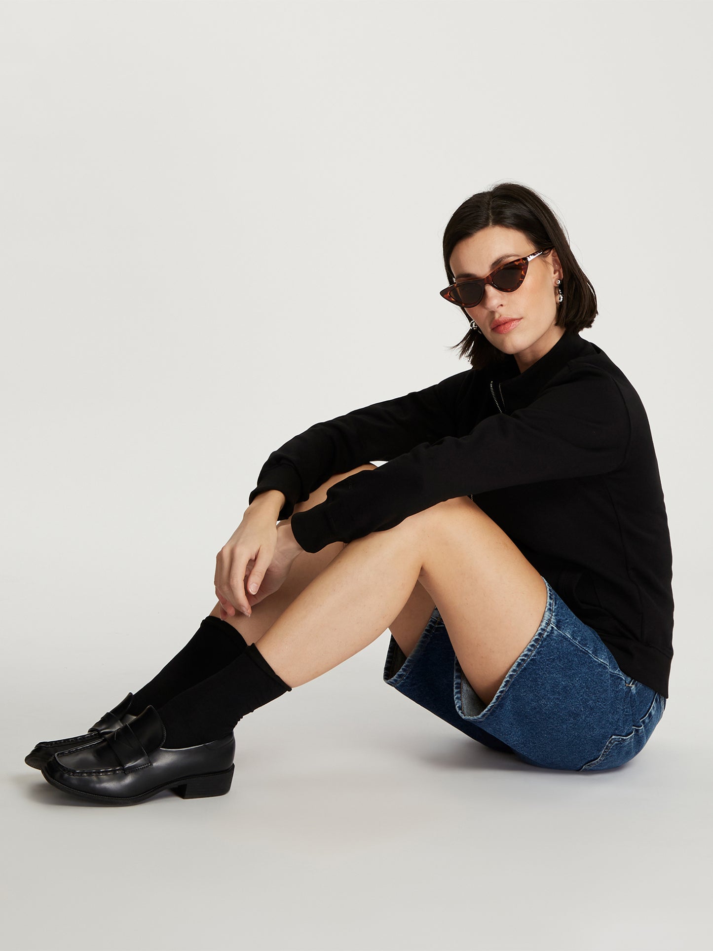 Damen Blouson in schwarz