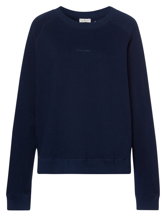 Damen Regular Sweatshirt in dunkelblau