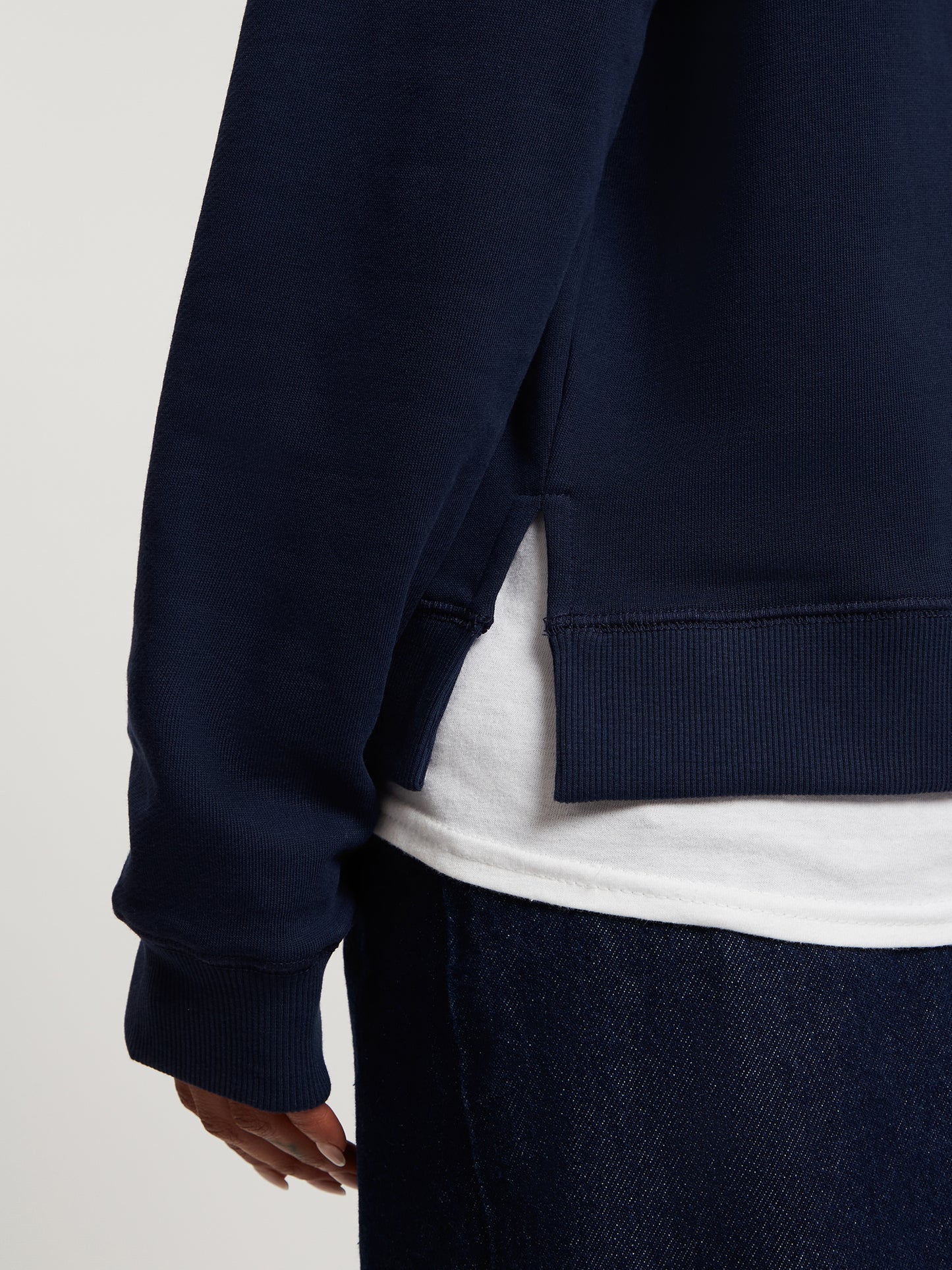 Damen Regular Sweatshirt in dunkelblau