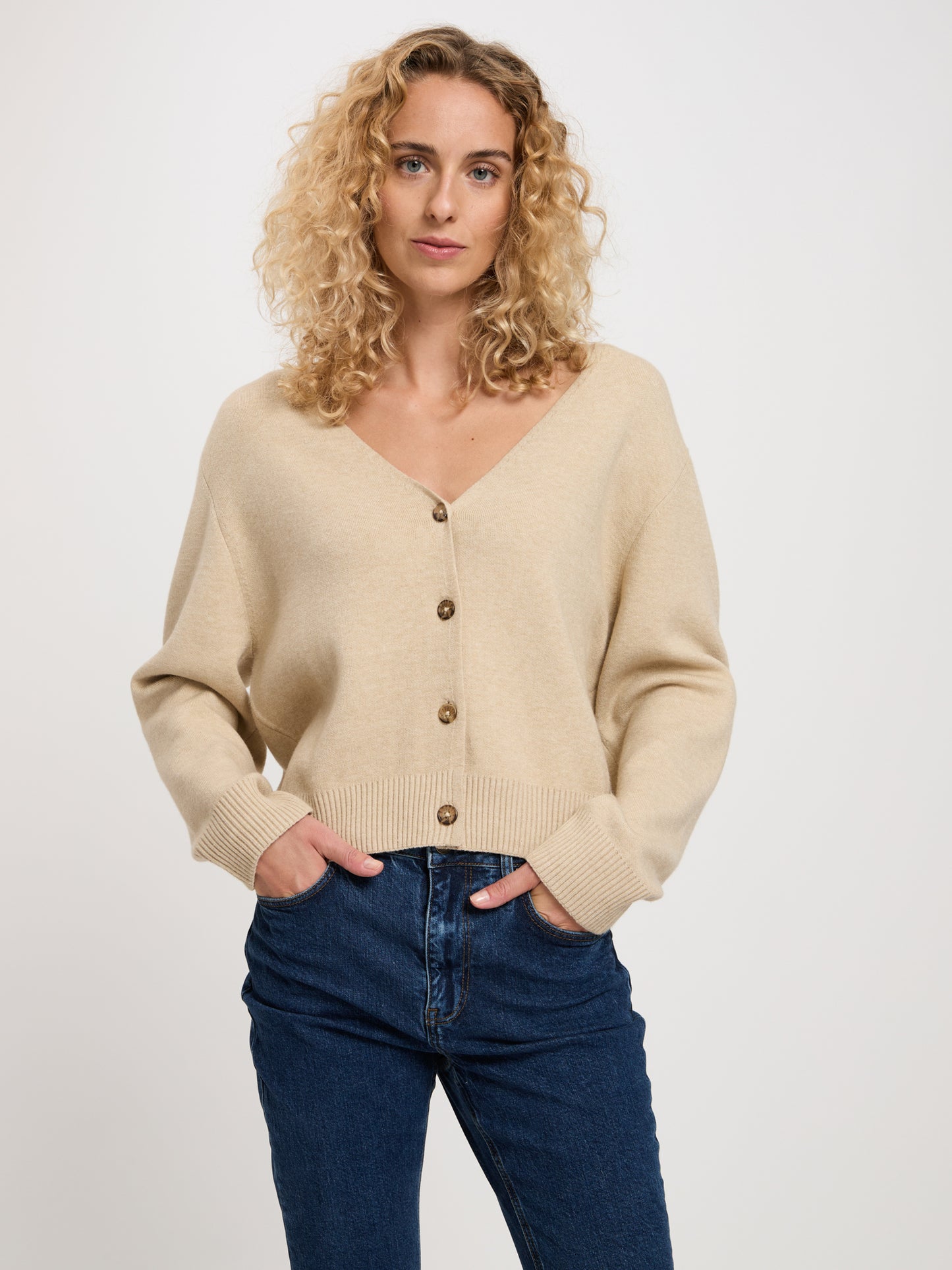 women's cardigan beige