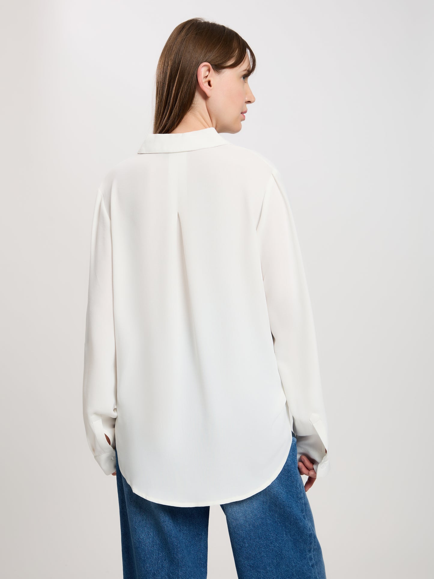 Damen Bluse mit Knopfleiste weiß