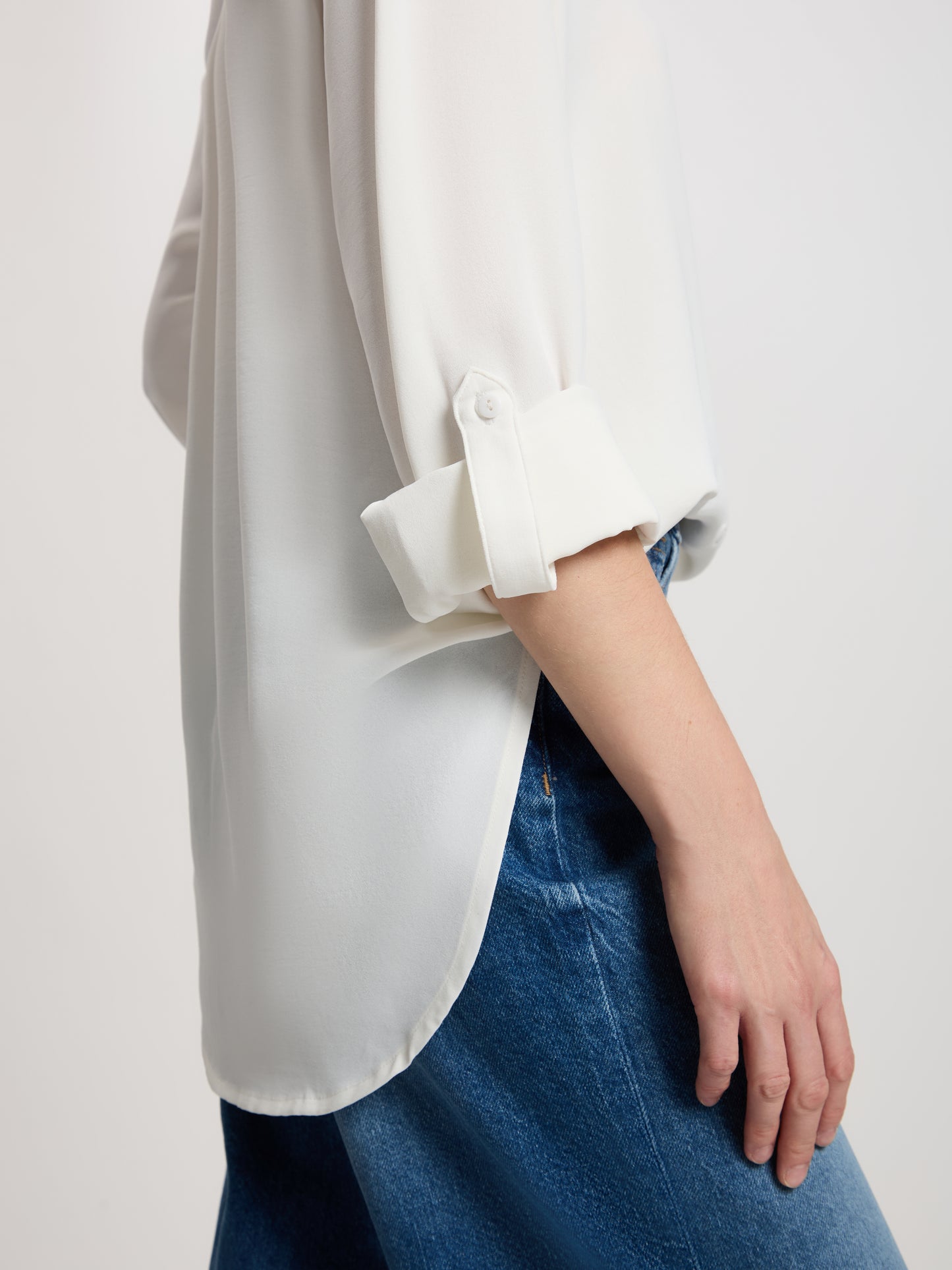 Damen Bluse mit Knopfleiste weiß