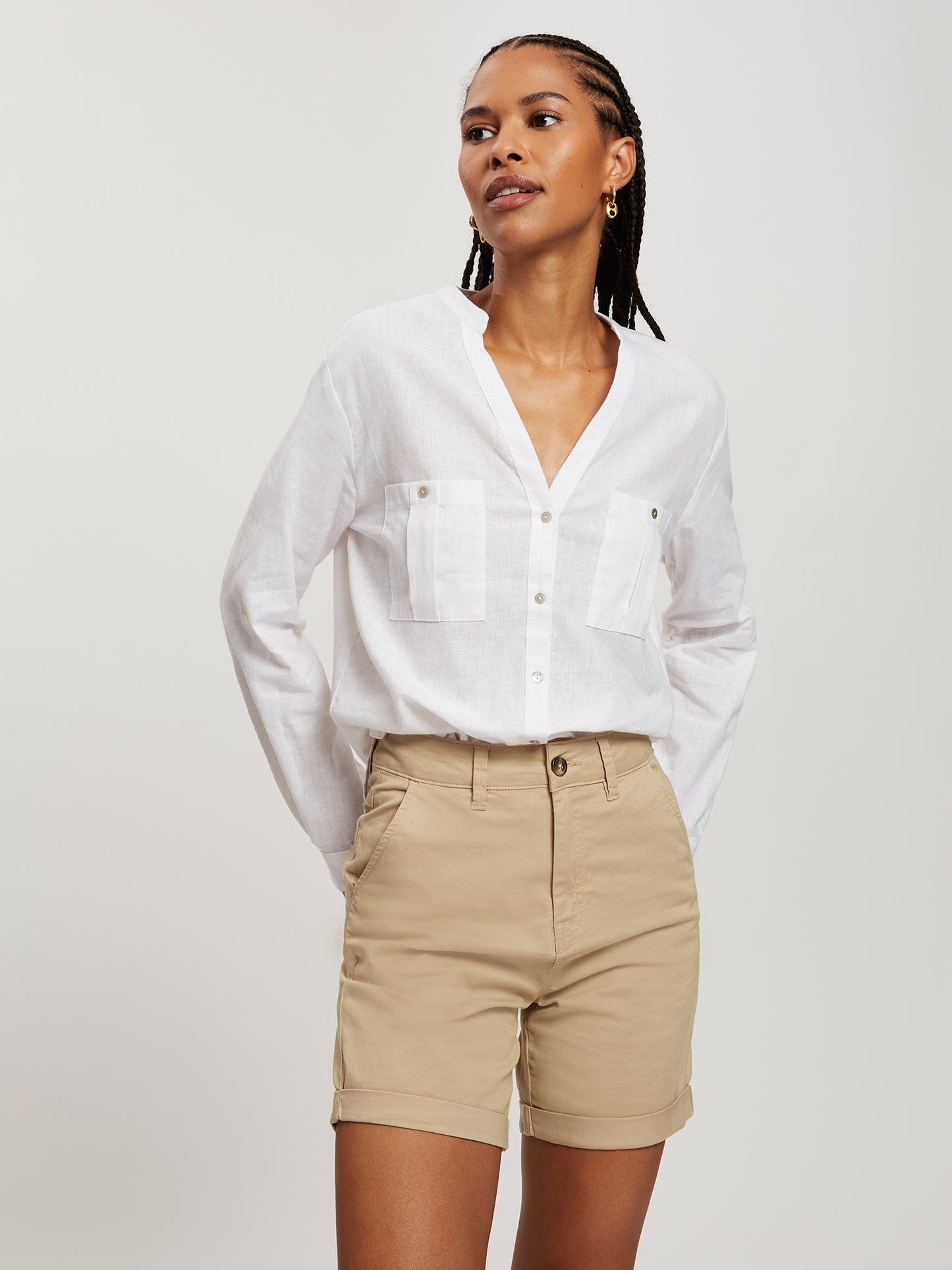 Damen Regular Blouse In White
