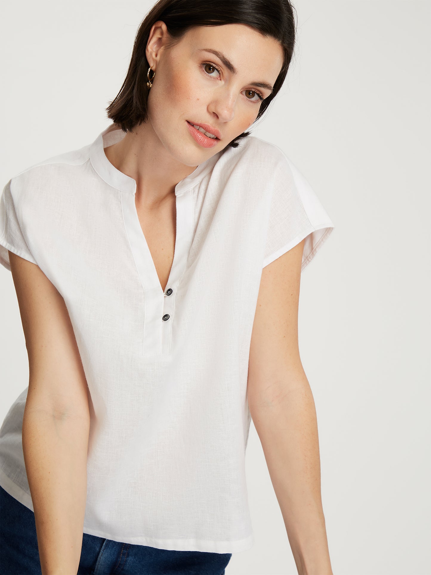 Damen Regular Bluse in weiß