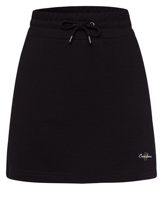 Ladies skirt with print in black