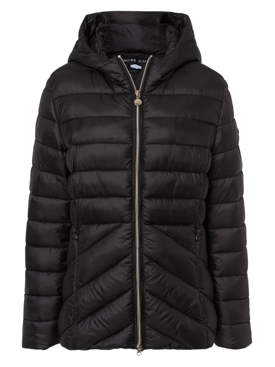 Damen Regular Winterjacke in schwarz