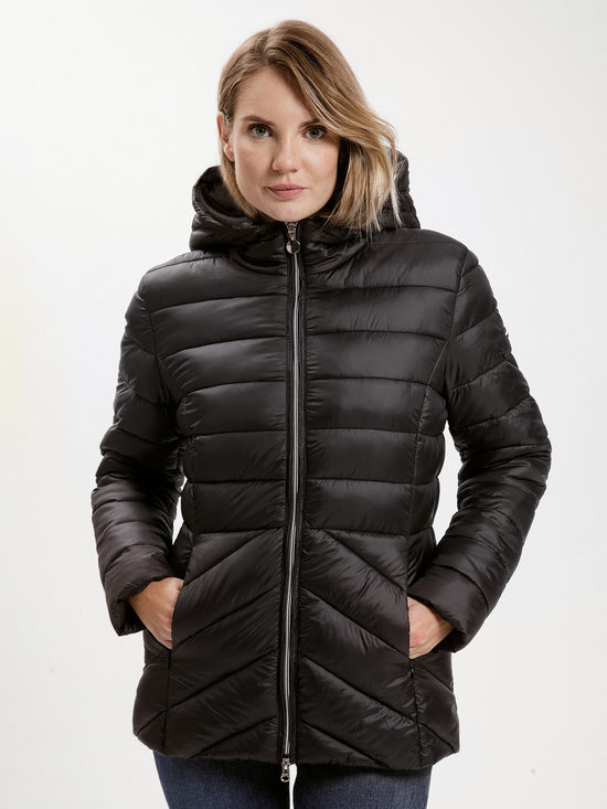Women's regular winter jacket in black