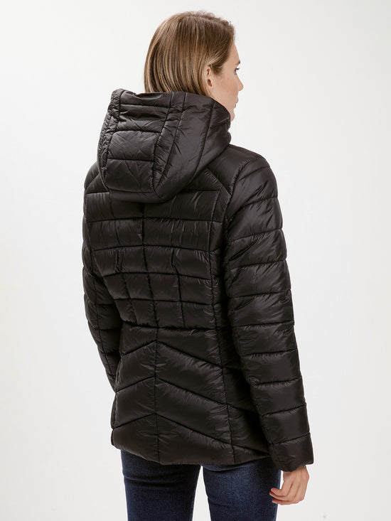 Damen Regular Winterjacke in schwarz