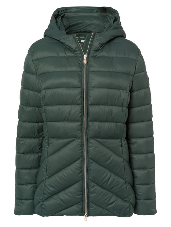 Women's regular winter jacket in green