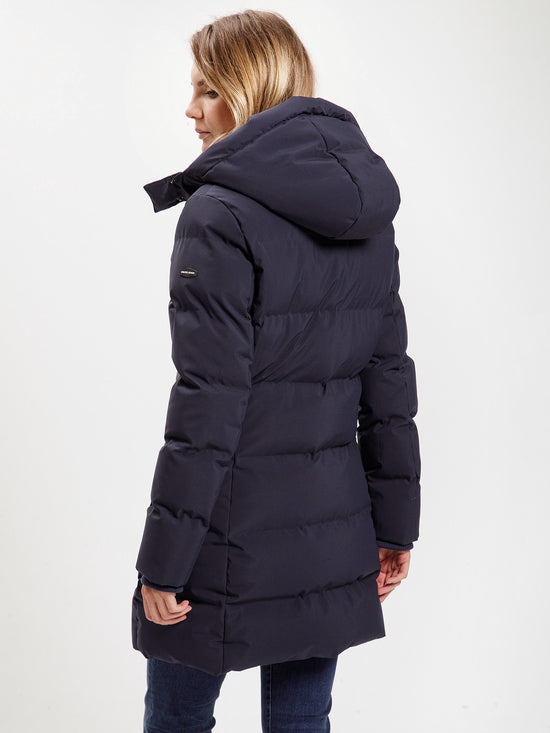 Women's regular short coat in blue