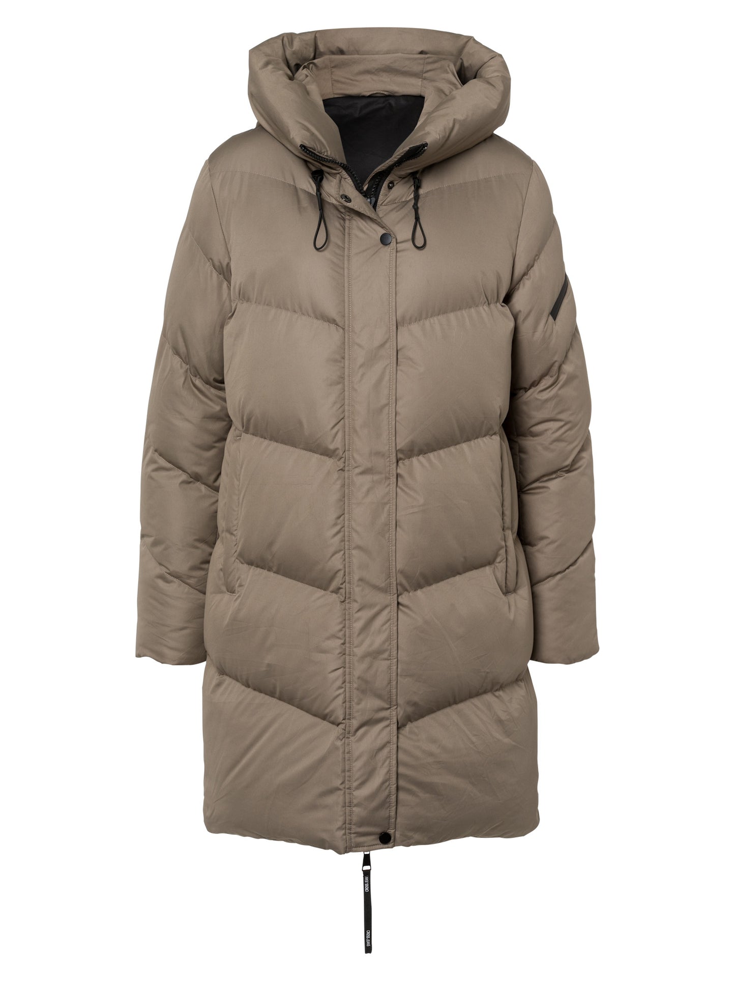 Women's regular short coat in gray