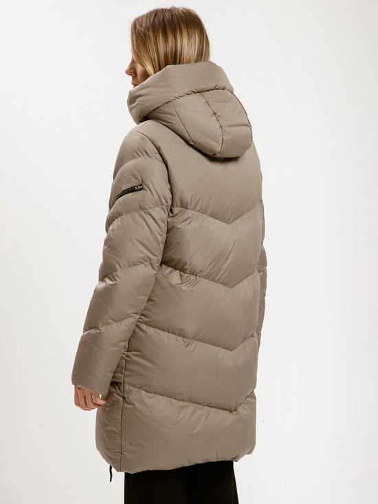 Women's regular short coat in gray