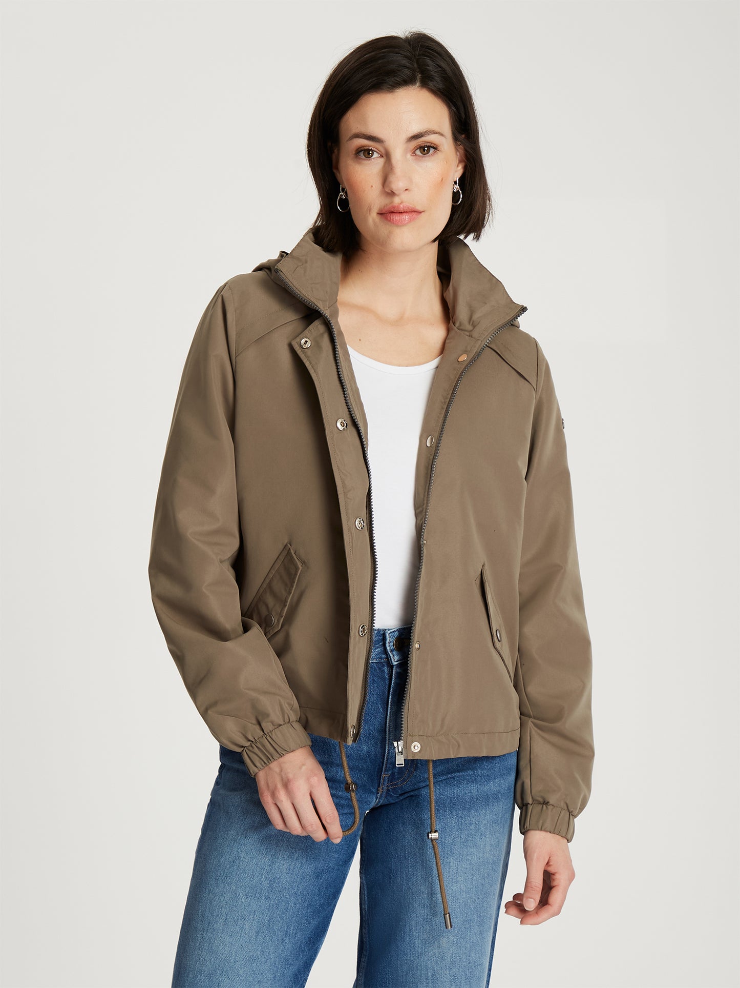 Damen Regular Outdoorjacke in khaki