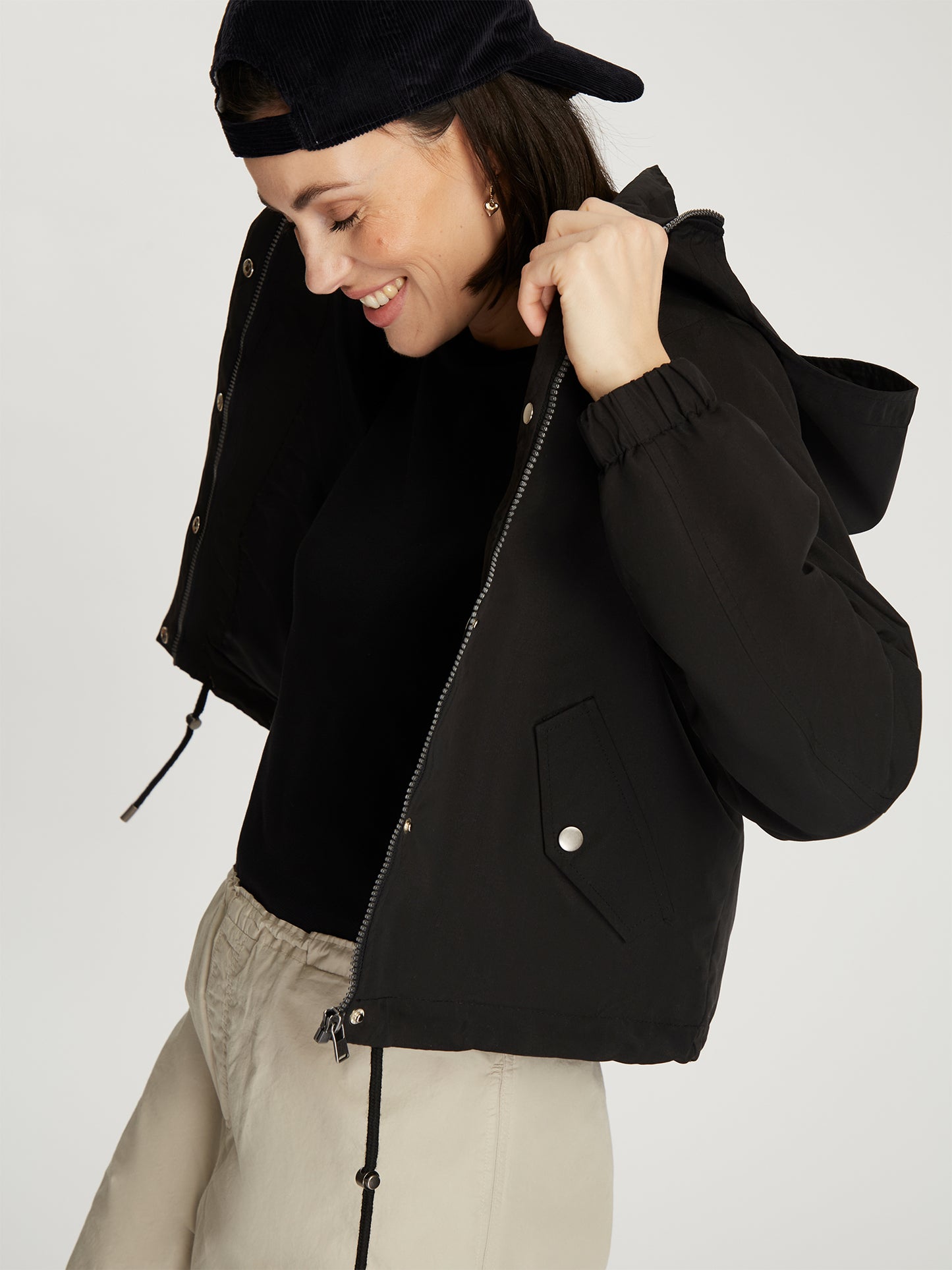 Damen Übergangsjacke in schwarz