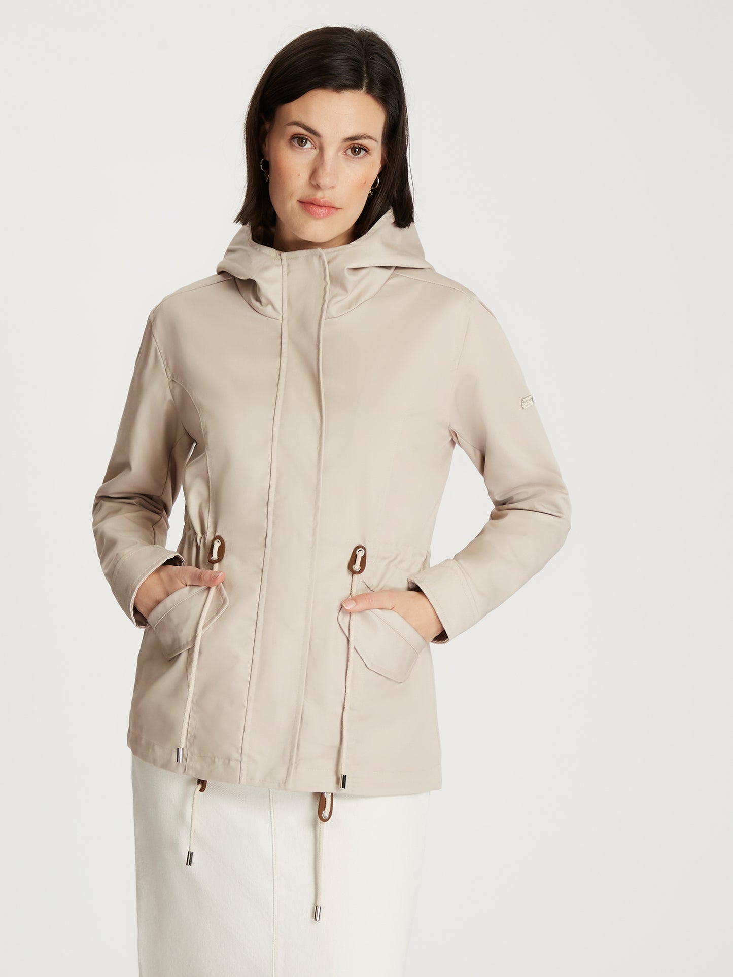 Damen Regular Outdoorjacke in beige