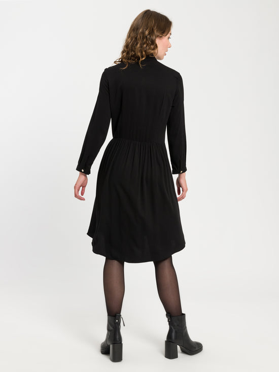 Damen Blusenkleid in schwarz