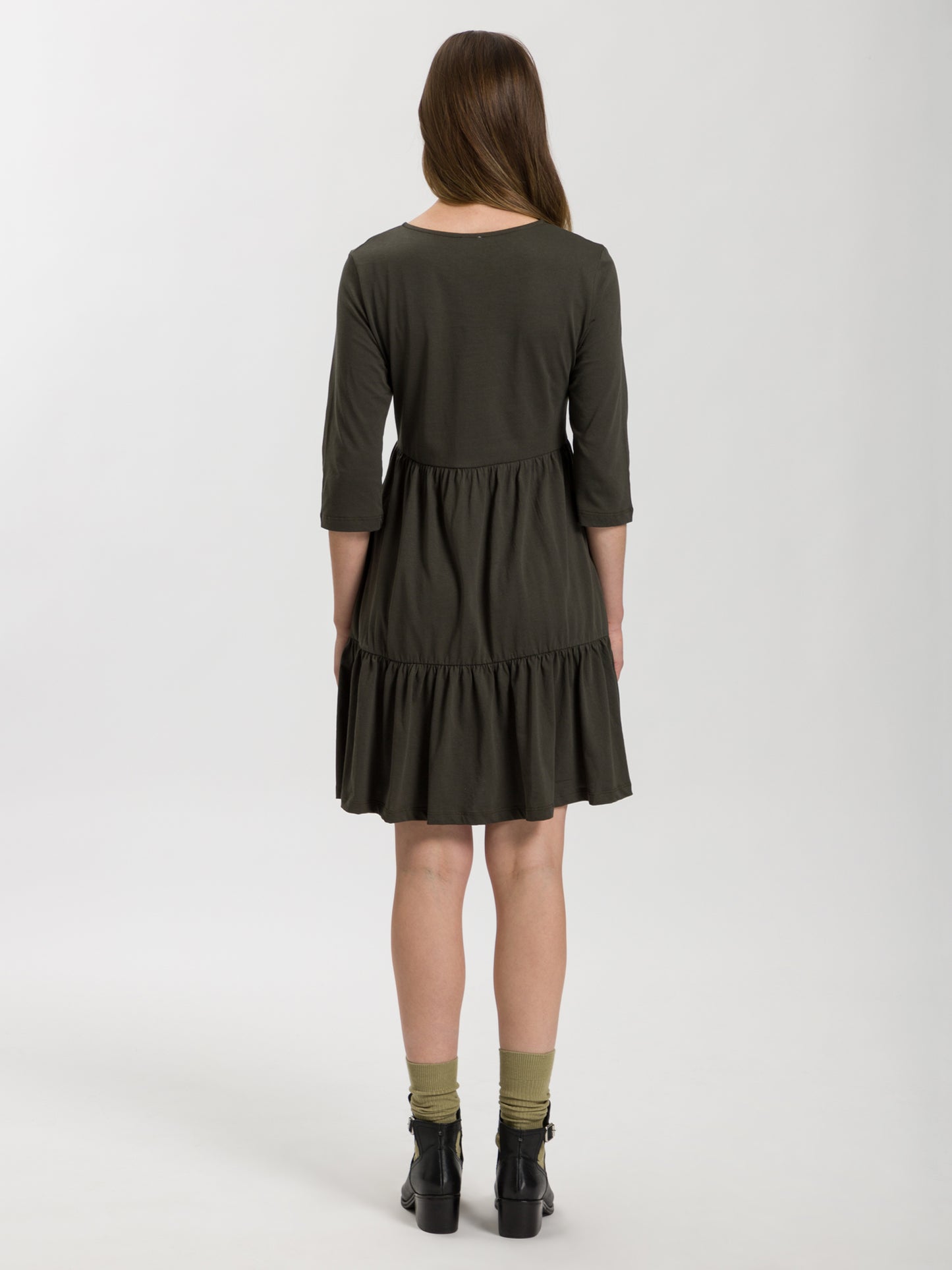 Women's casual dress in dark green
