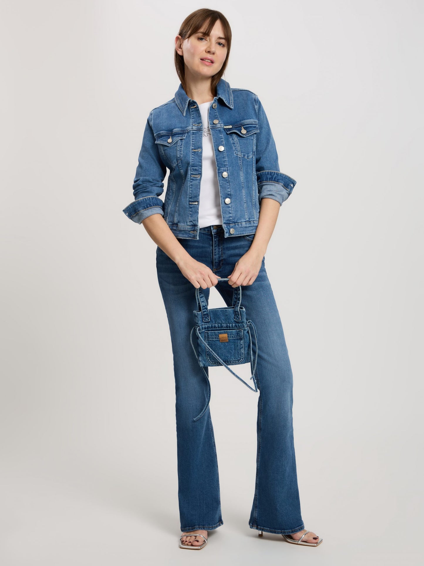 Damen Jeans Jacke dunkelblau
