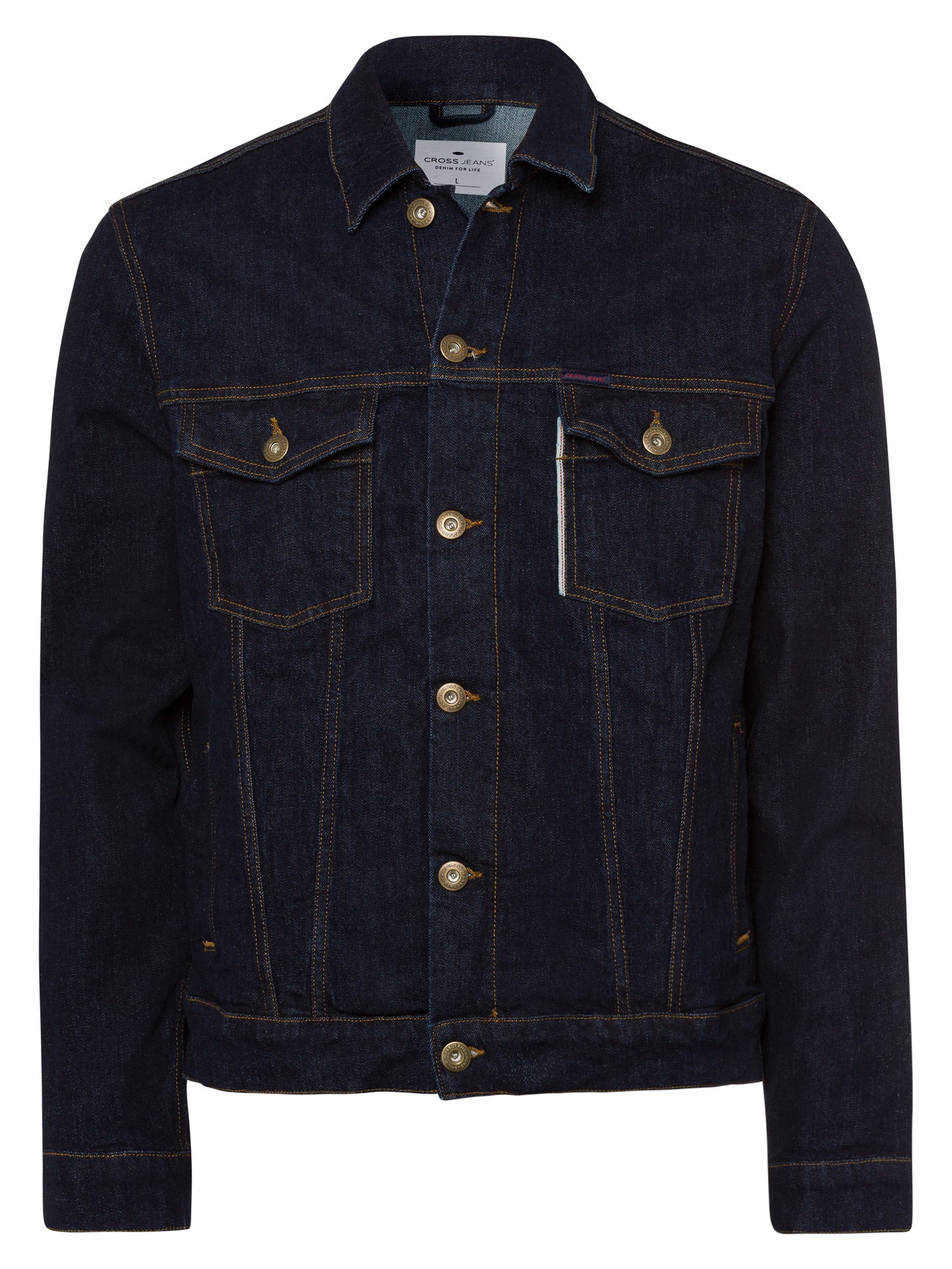 Men's denim jacket denim jacket regular fit dark blue