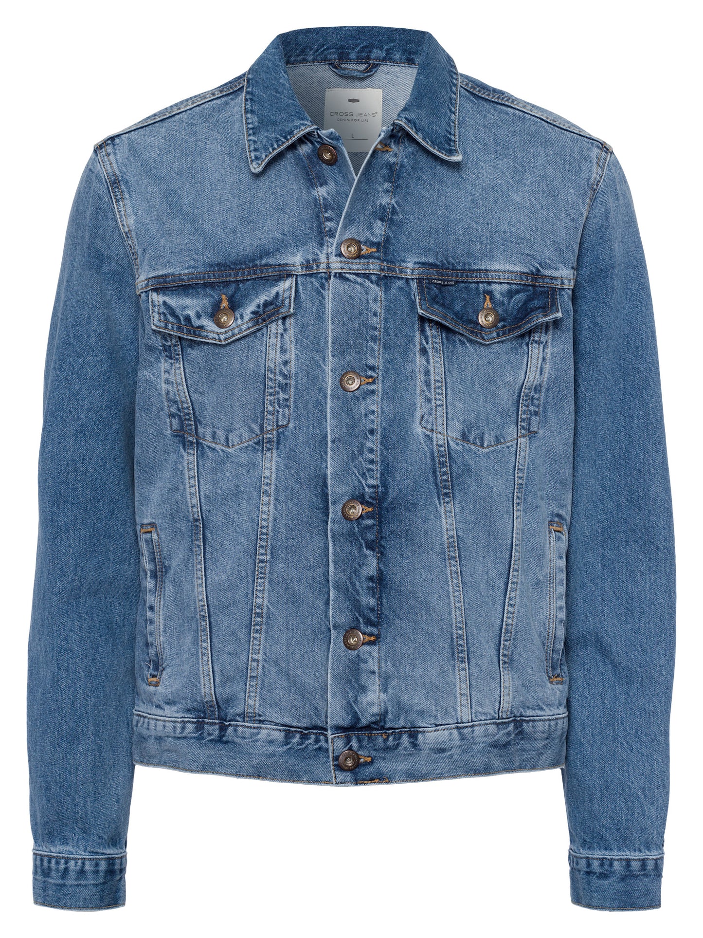 Herren Jeansjacke Denim Jacket Regular Fit mittelblau