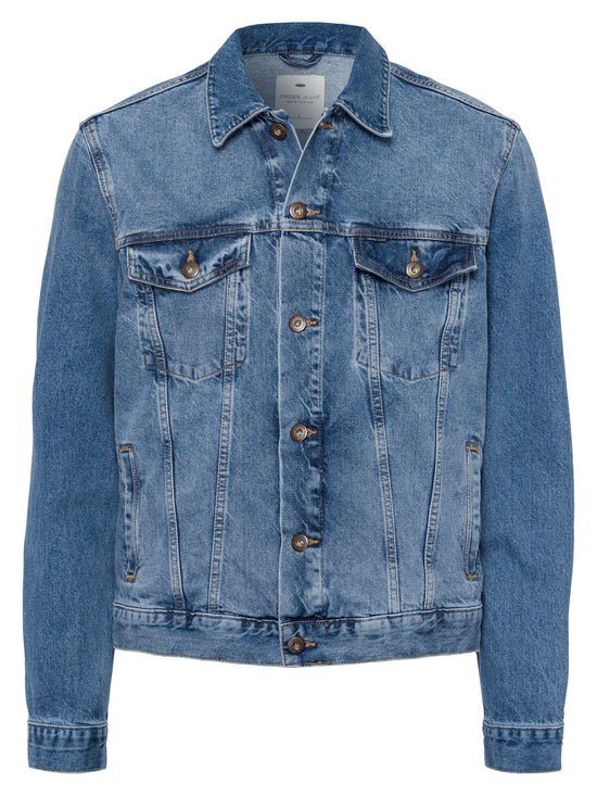 Herren Jeansjacke Denim Jacket Regular Fit mittelblau