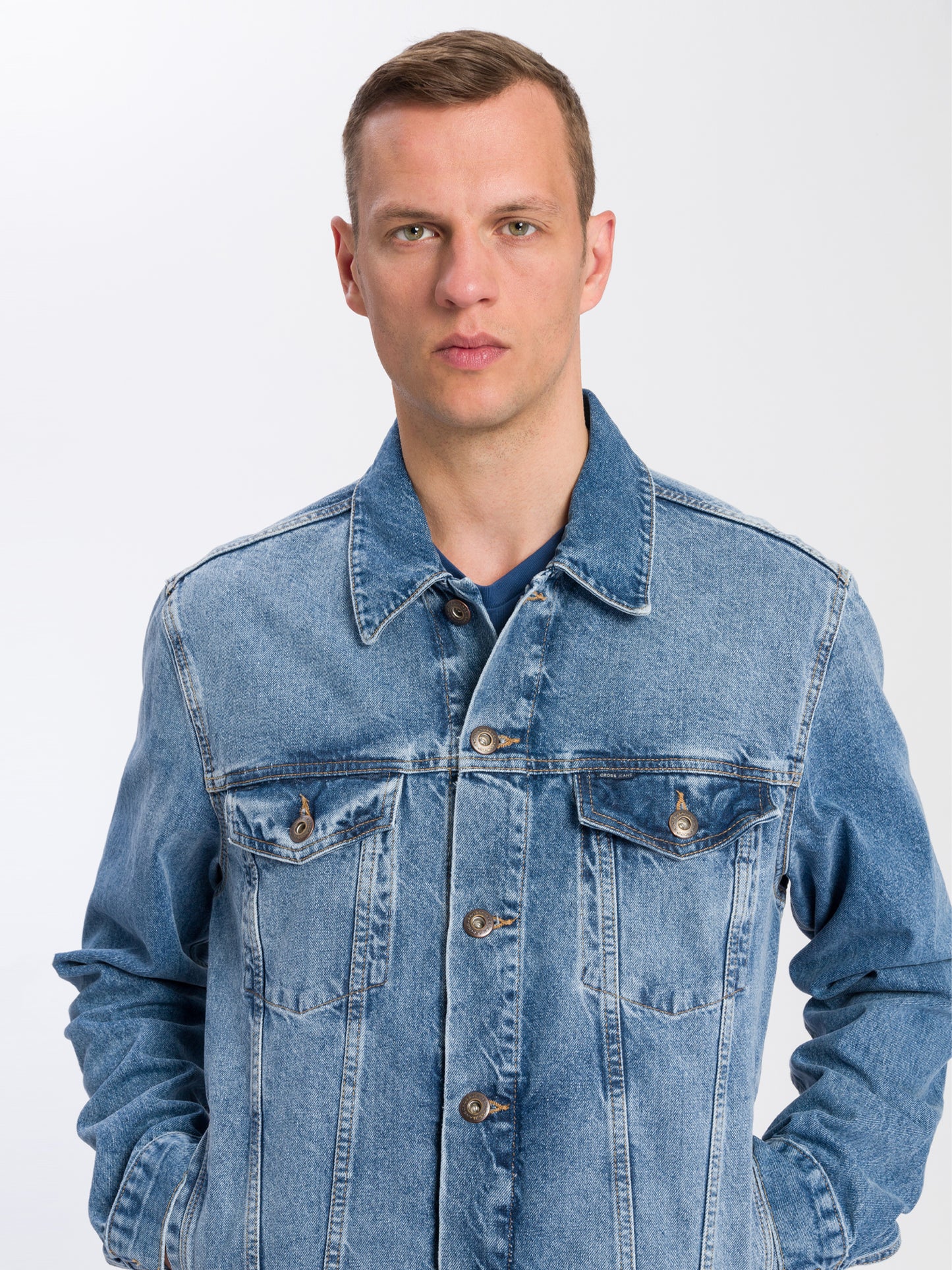 Herren Jeansjacke Denim Jacket Regular Fit mittelblau