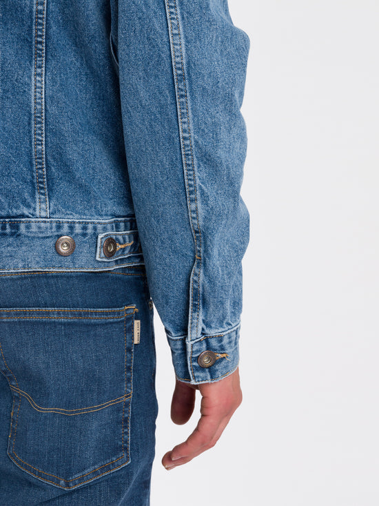 Herren Jeansjacke Denim Jacket Regular Fit mittelblau