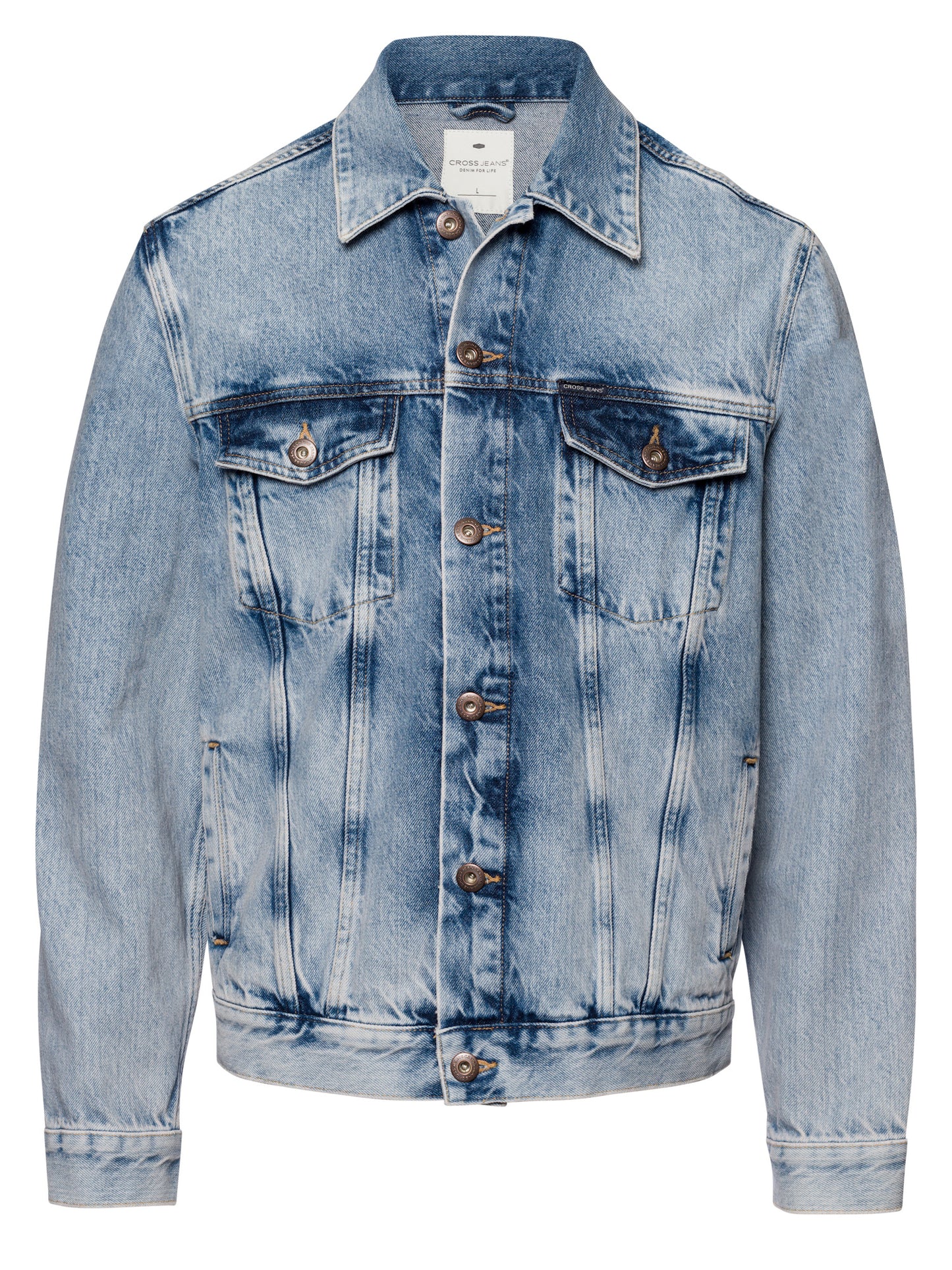 Herren Regular Jeansjacke in hellblau