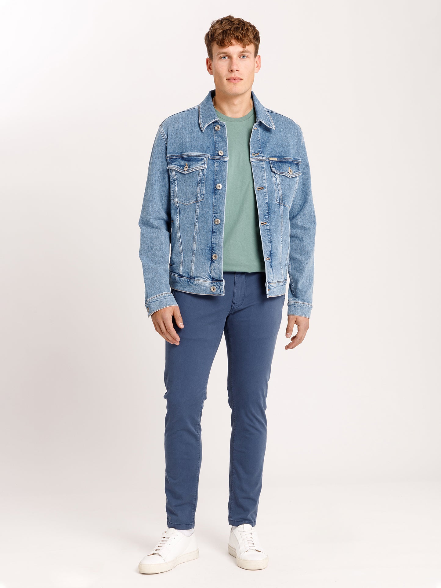 Men's denim jacket denim jacket regular fit light blue