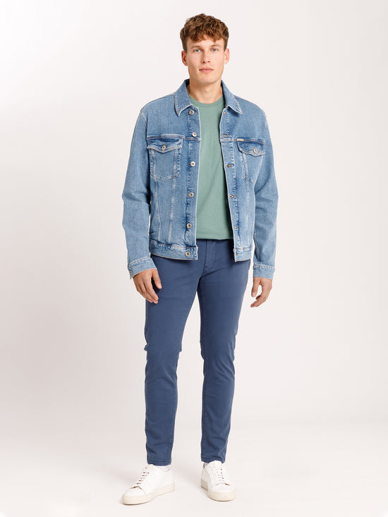 Men's denim jacket denim jacket regular fit light blue