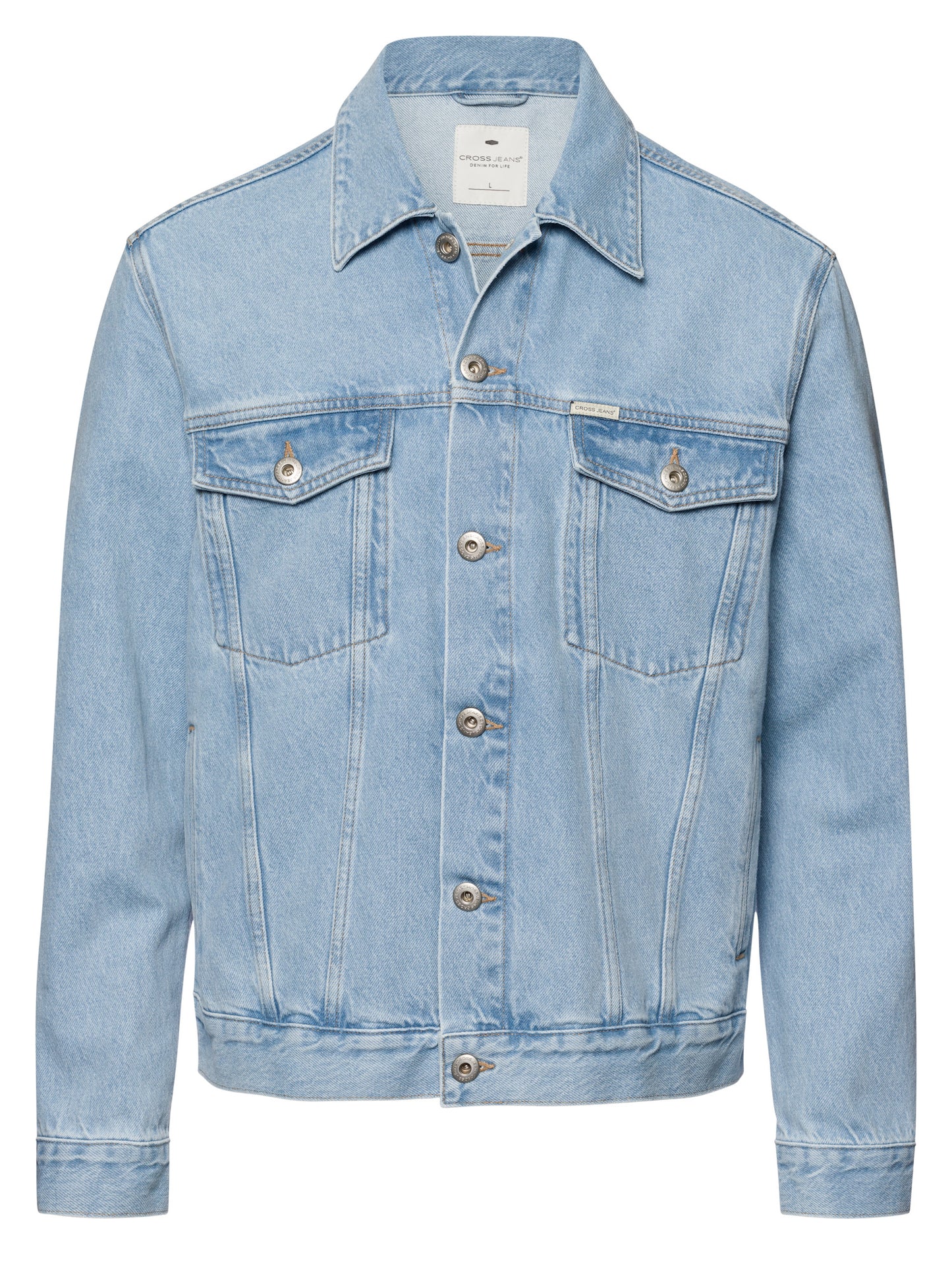 Men's denim jacket denim jacket regular fit light blue