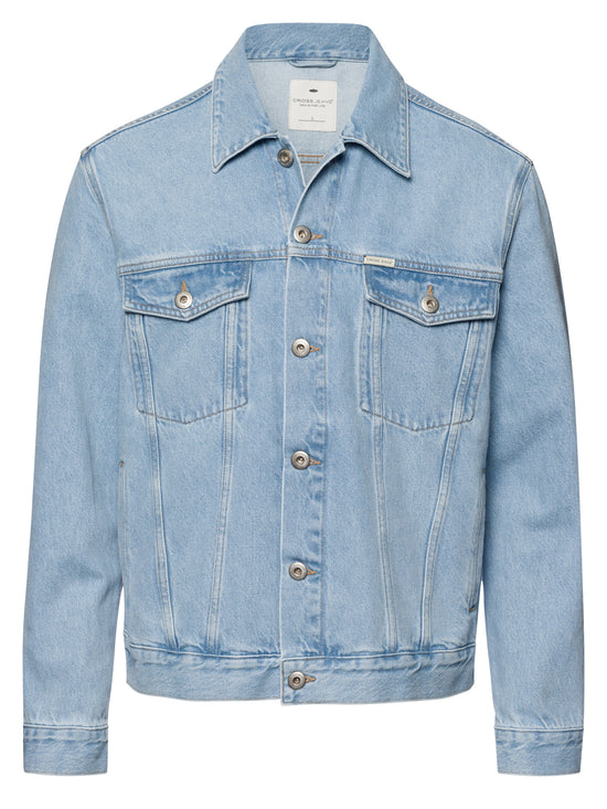 Men's denim jacket denim jacket regular fit light blue