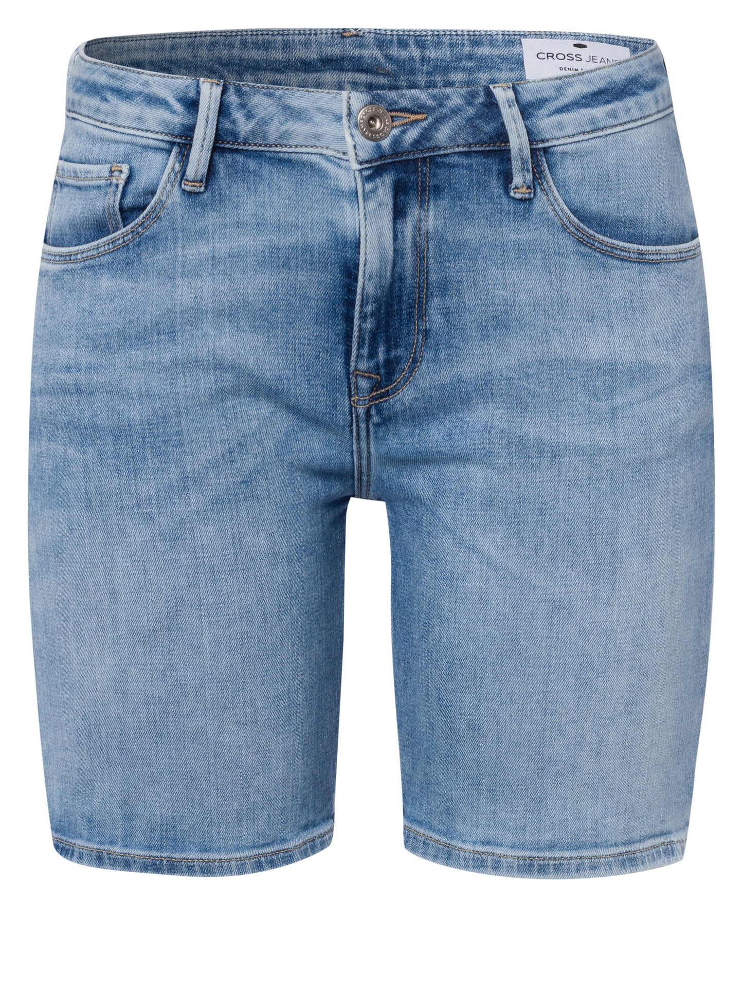 Zena Damen Jeans Slim Shorts hell blau