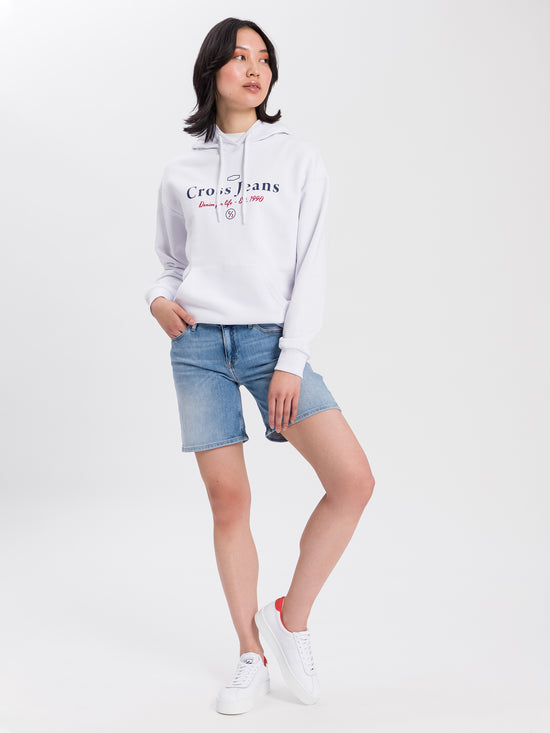 Zena Damen Jeans Slim Shorts hell blau