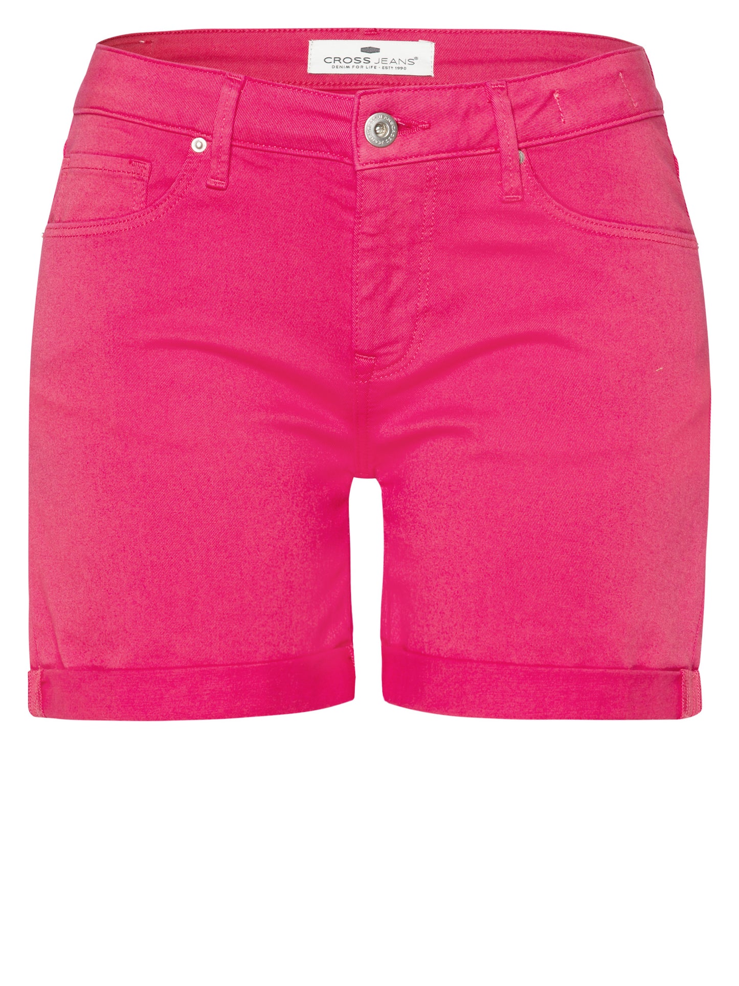 Zena Damen Jeans Slim Shorts pink