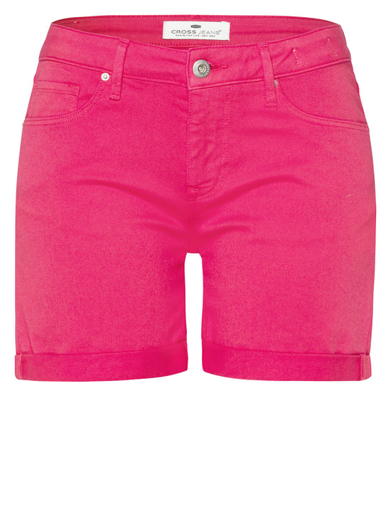 Zena Damen Jeans Slim Shorts pink