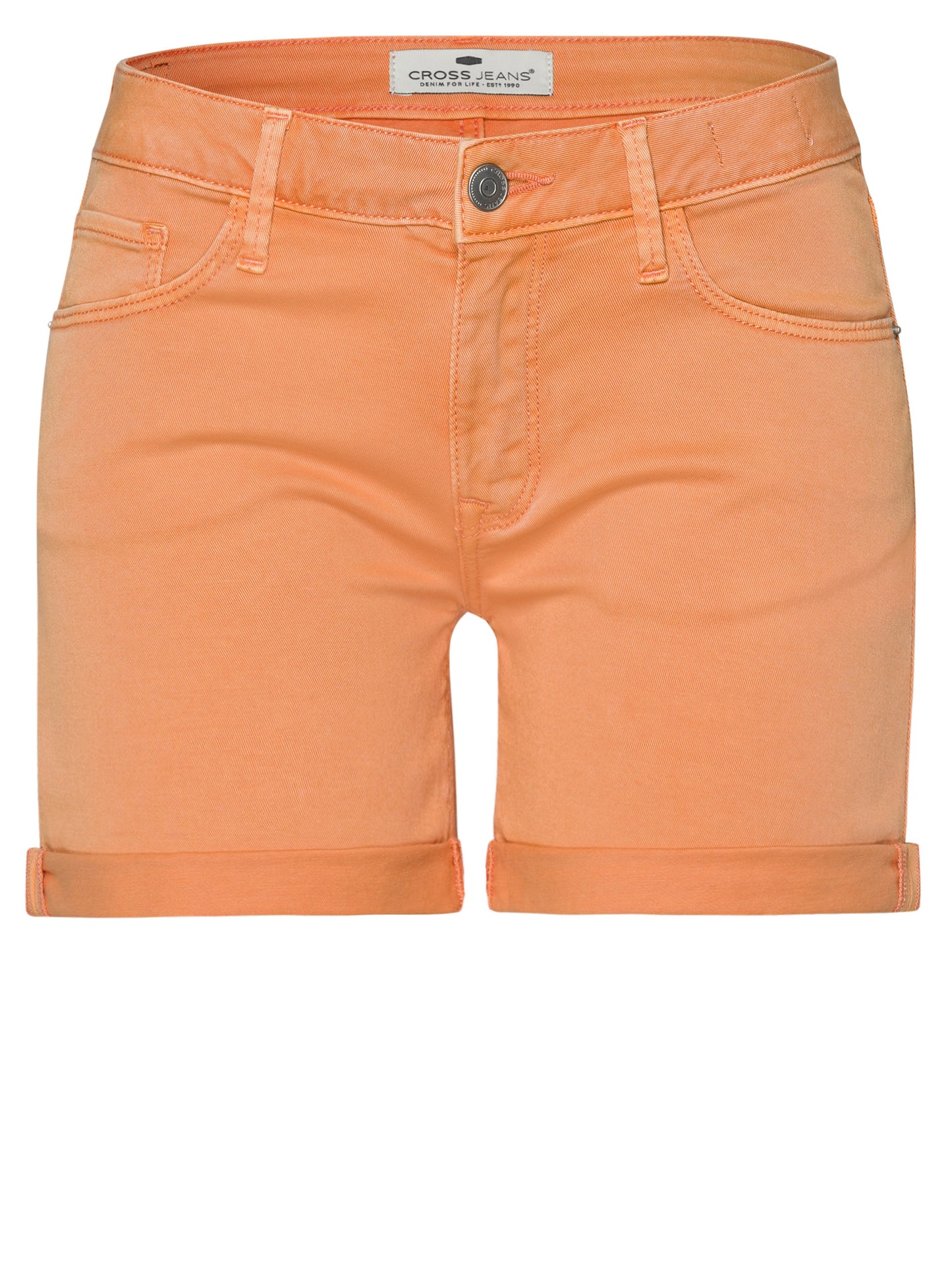 Zena women's jeans slim shorts orange