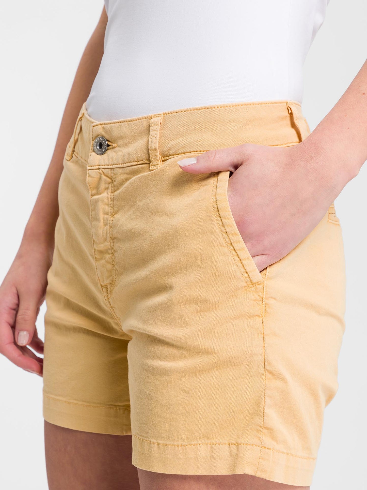 Arya Damen Jeans Shorts gelb