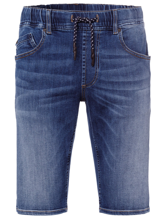 Jed men's jeans jogger shorts dark blue
