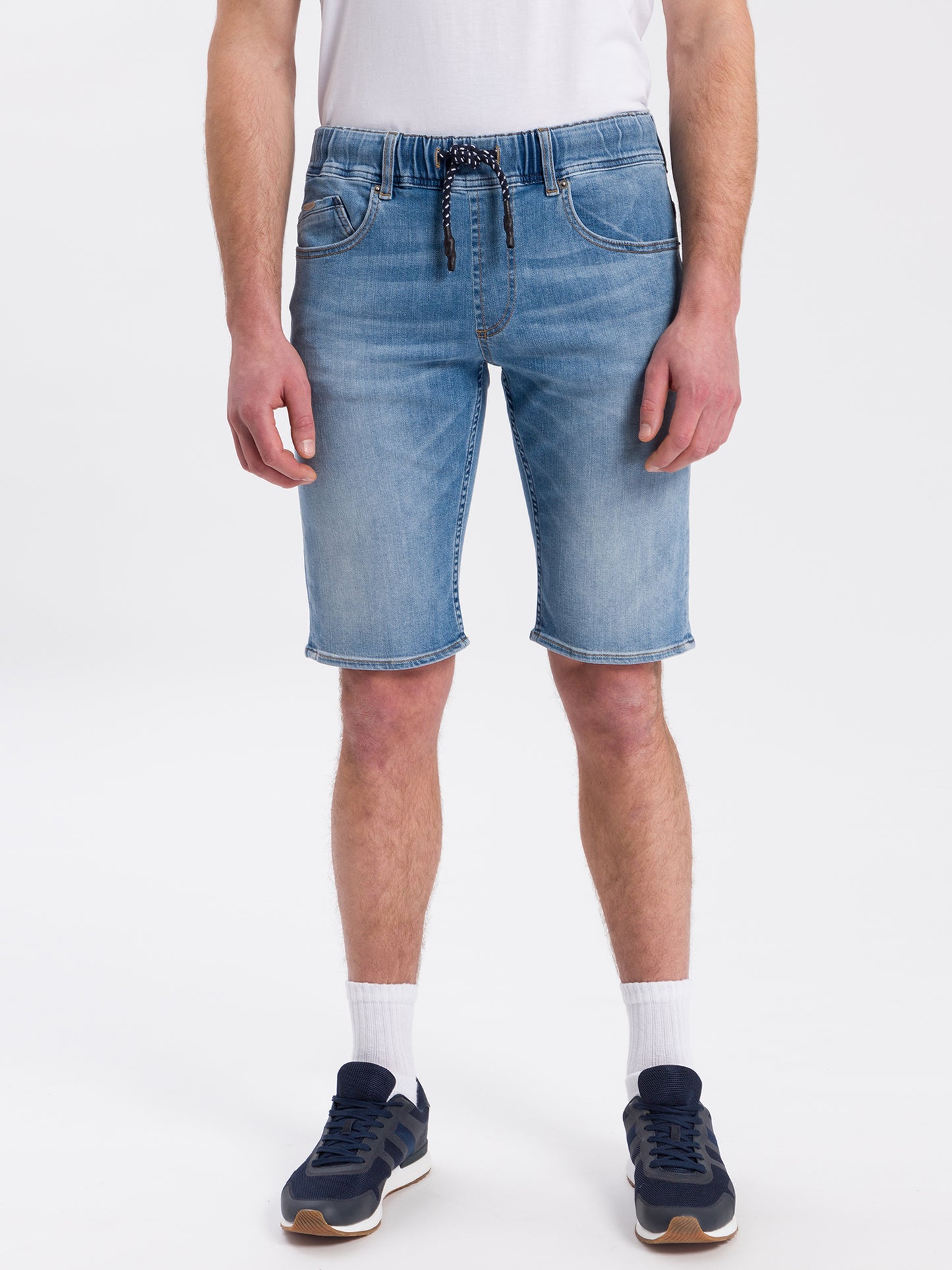 Jed men's jeans jogger shorts light blue