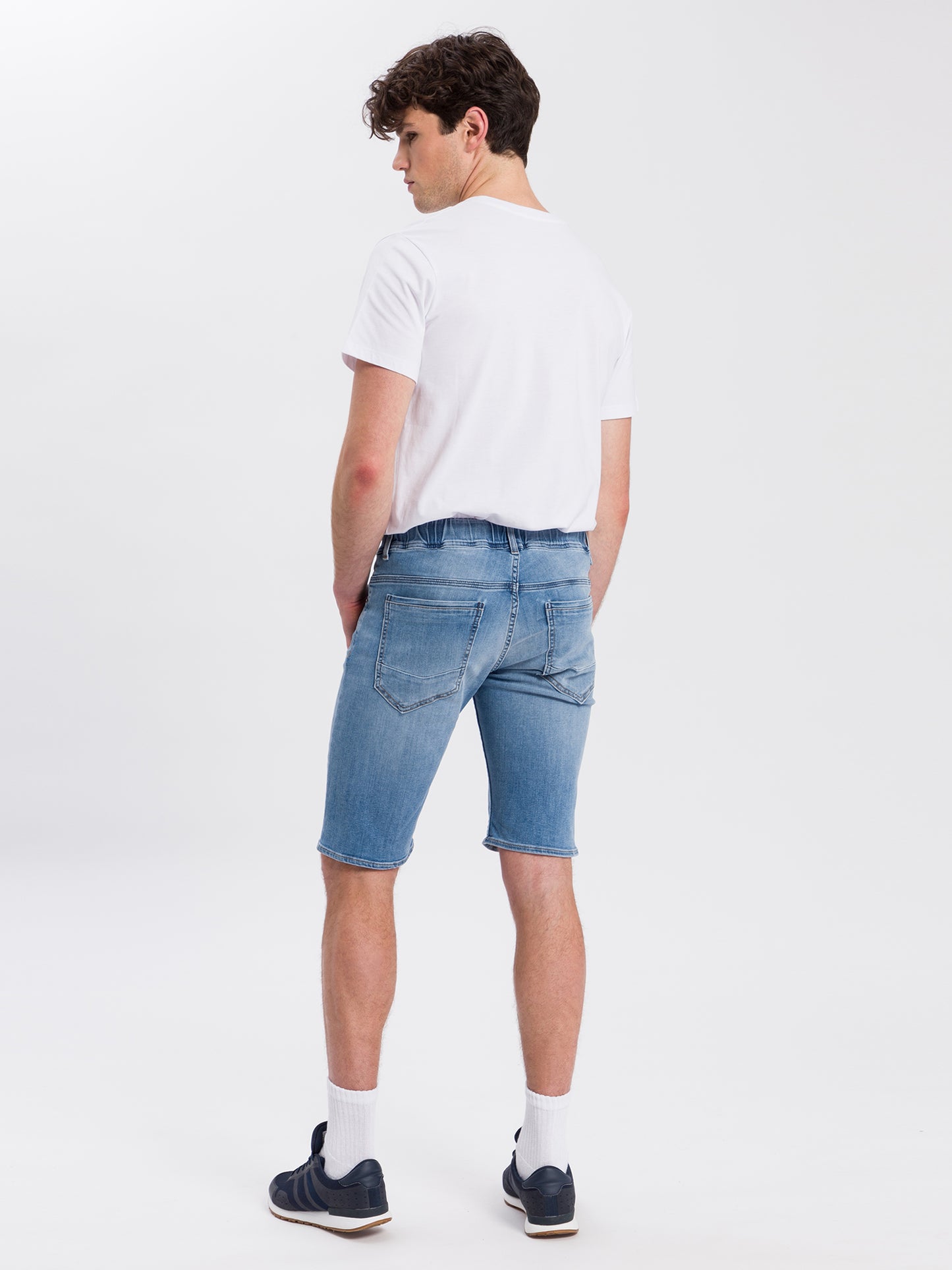 Jed men's jeans jogger shorts light blue