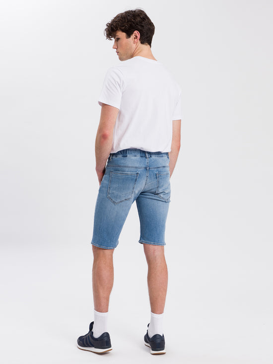 Jed men's jeans jogger shorts light blue
