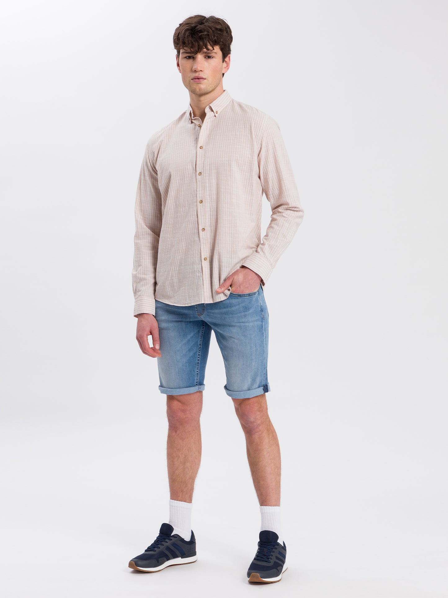 Jed men's jeans jogger shorts light blue