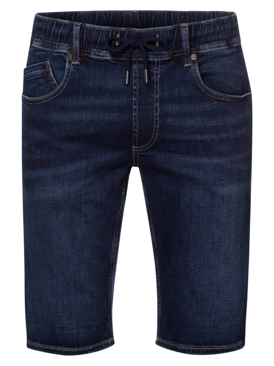 Jed Herren Jeans Joggershorts dunkelblau