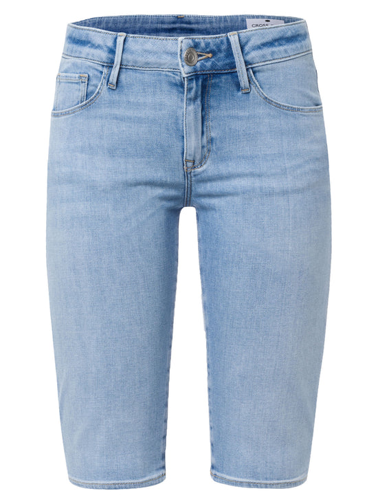 Amy Damen Jeans Bermuda Shorts hellblau